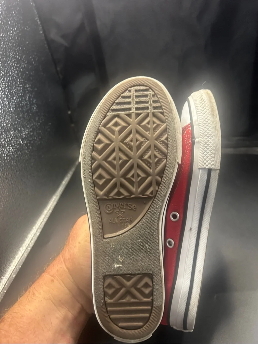 Converse Red High Top Canvas Sneakers with White Accents